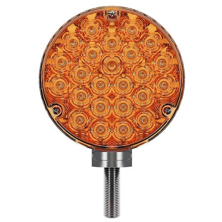 Abrams Round Double Face 48 LED Pedestal Mount Stop Tail Turn Signal Parking Light, PK2 PTPL-RDF-24-RA